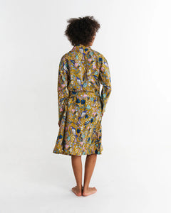 Birds of Paradise Linen Robe