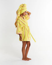 Load image into Gallery viewer, Pina Colada Stripe Mini Terry Bath Robe