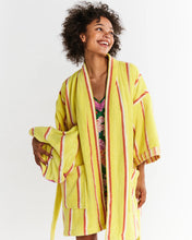 Load image into Gallery viewer, Pina Colada Stripe Mini Terry Bath Robe