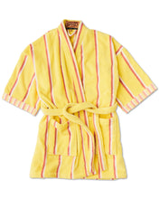 Load image into Gallery viewer, Pina Colada Stripe Mini Terry Bath Robe