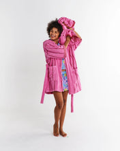 Load image into Gallery viewer, Iced Vovo Stripe Mini Terry Bath Robe