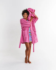 Iced Vovo Stripe Mini Terry Bath Robe