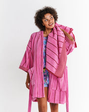 Load image into Gallery viewer, Iced Vovo Stripe Mini Terry Bath Robe