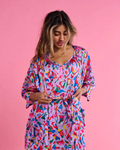 Jenny Lee x Kip & Co Opal Oz Pax Lilac Satin Robe