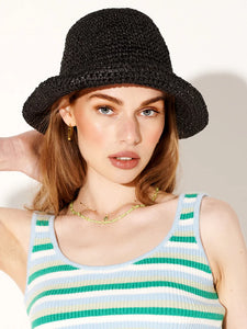 Dahlia Straw Bucket Hat